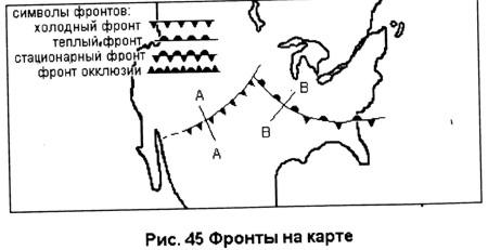 Фронты на карте